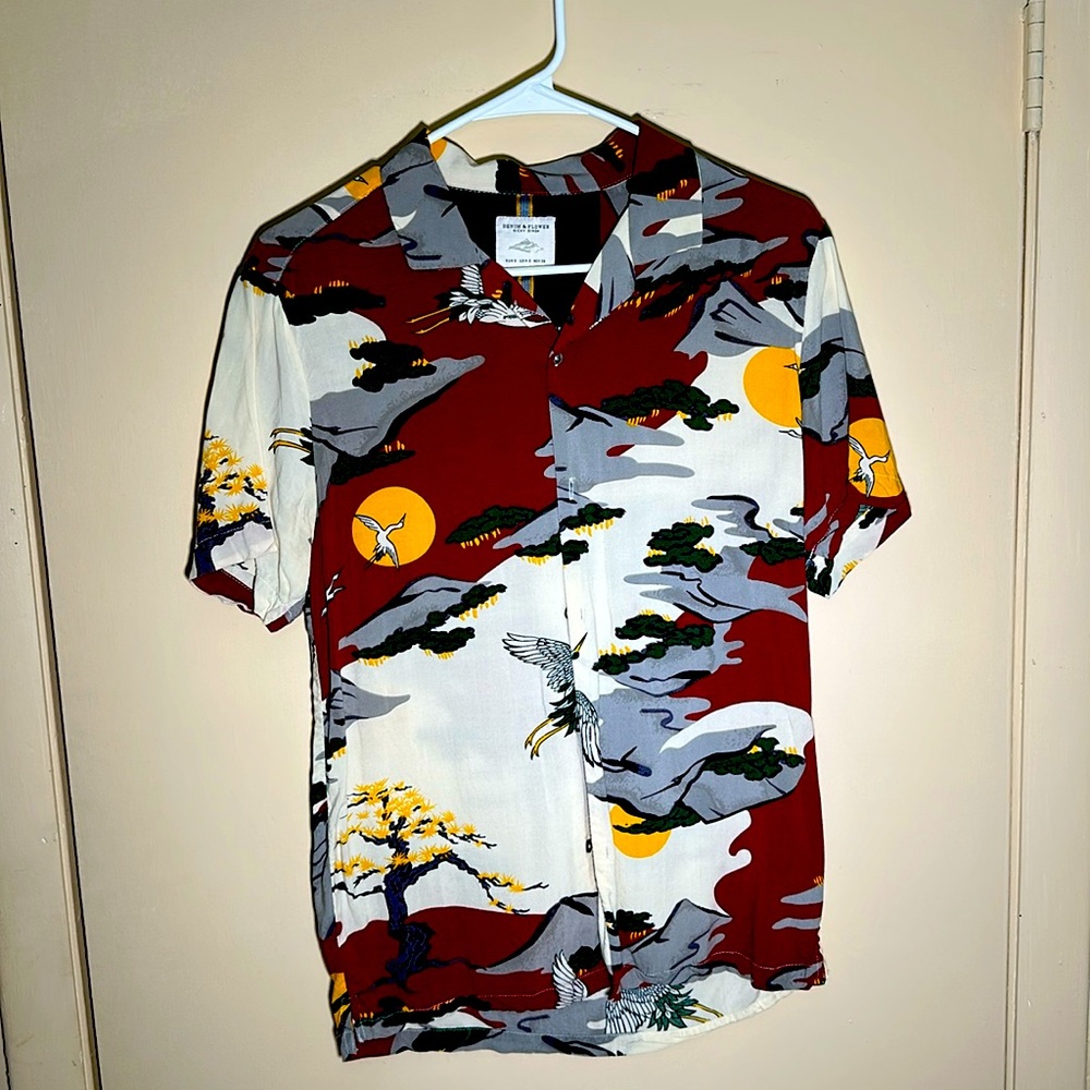 Fun Print Button Up Shirt